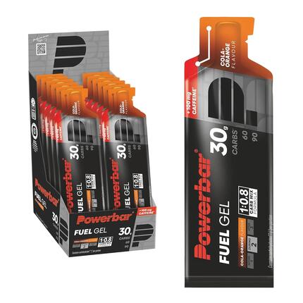 Kohlenhydratgel Fuel 30 Gel Black Line Cola-Orange Koffein 12 x 50 ml