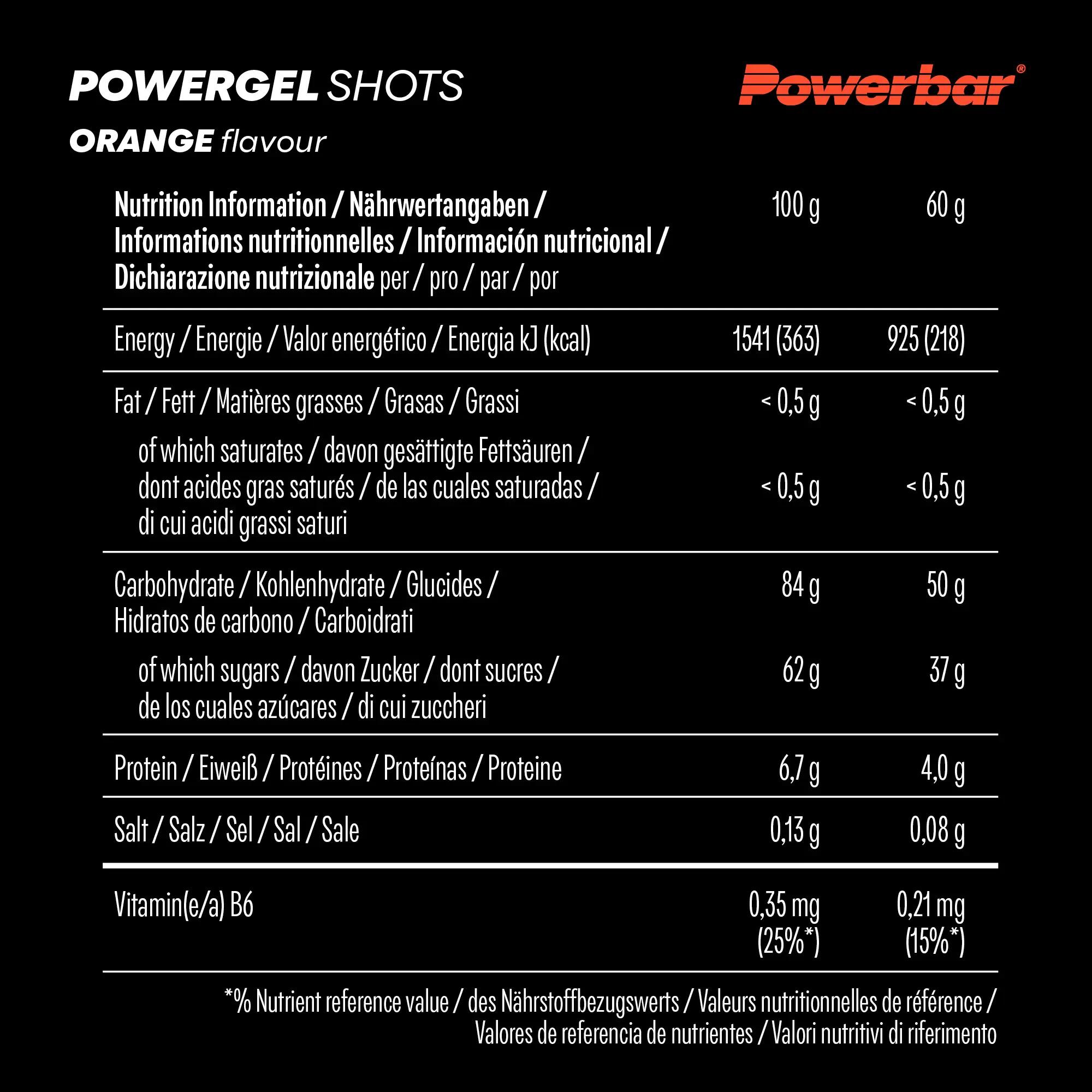 Shots PowerBar PowerGel 60gr (x24) 5/7