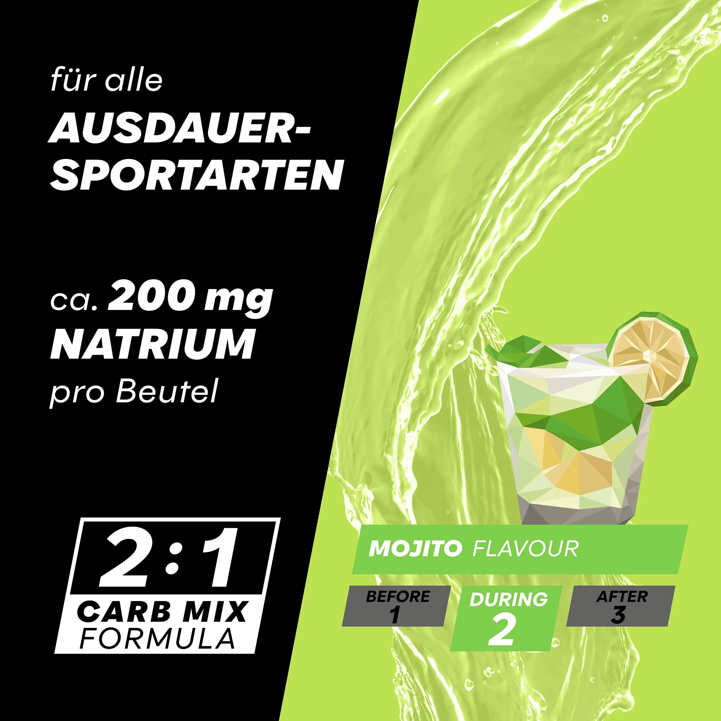 PowerGel Hydro Mojito High Carb Energie Gel Natrium Koffein 24 x 67 ml 3/6