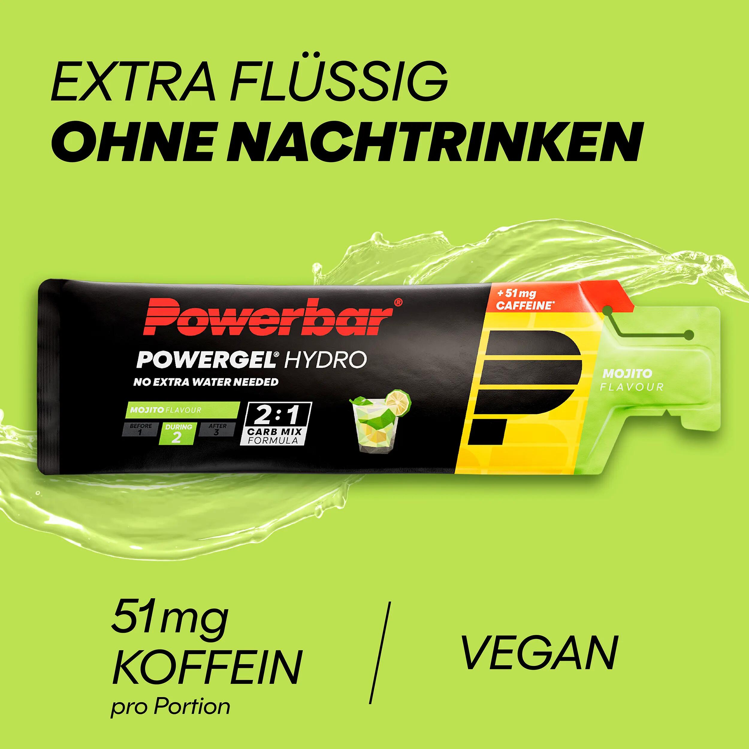 PowerGel Hydro Mojito High Carb Energie Gel Natrium Koffein 24 x 67 ml 2/6