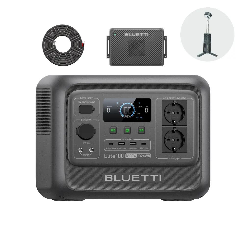 Elite 100 V2 BLUETTI станция +устройство2, 1024Wh за пътувания с кола, екскурзии