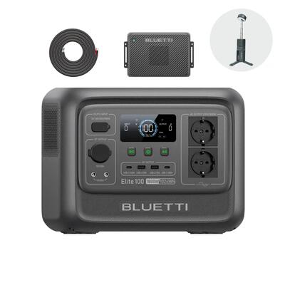 Elite 100 v2 bluetti powerstation+oplader2, 1024wh voor autoreizen en uitstapjes