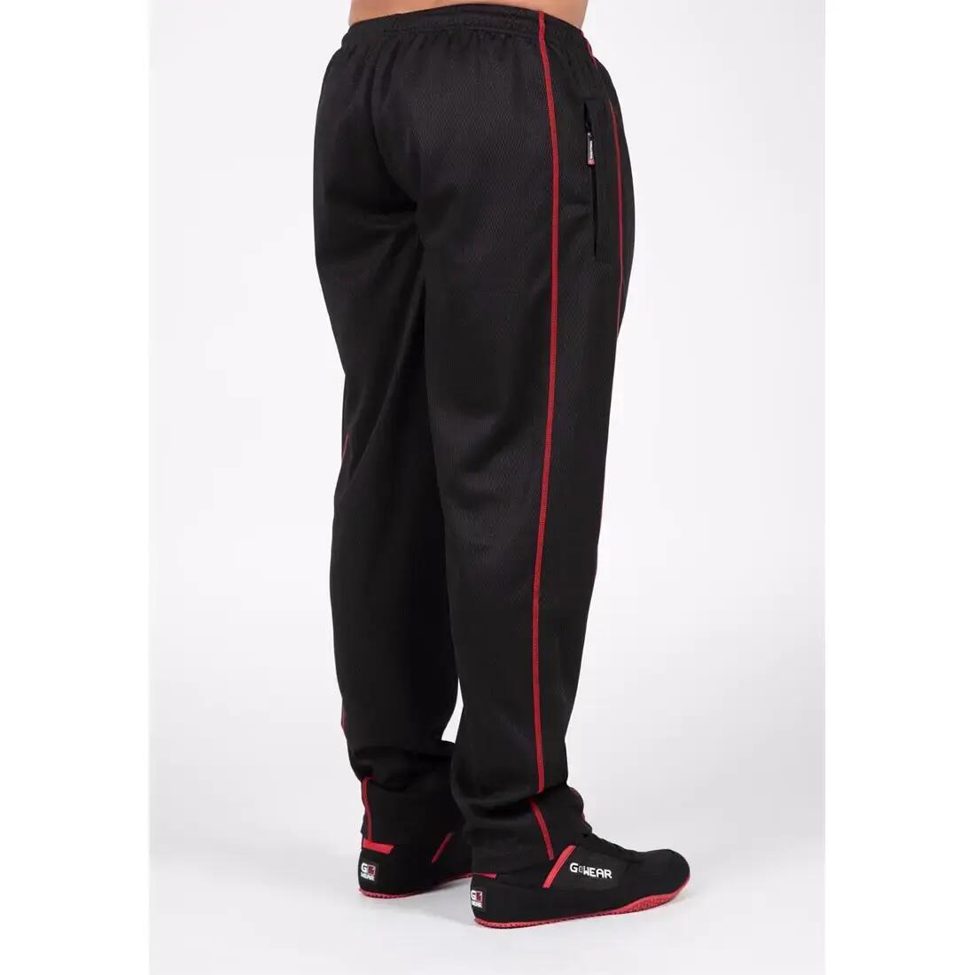 Wallace Mesh Calças - Preto/Vermelho 3/4