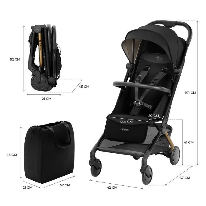 Kinderkraft PILOT 2 cărucior de bebeluși BIZUU Lunar Black