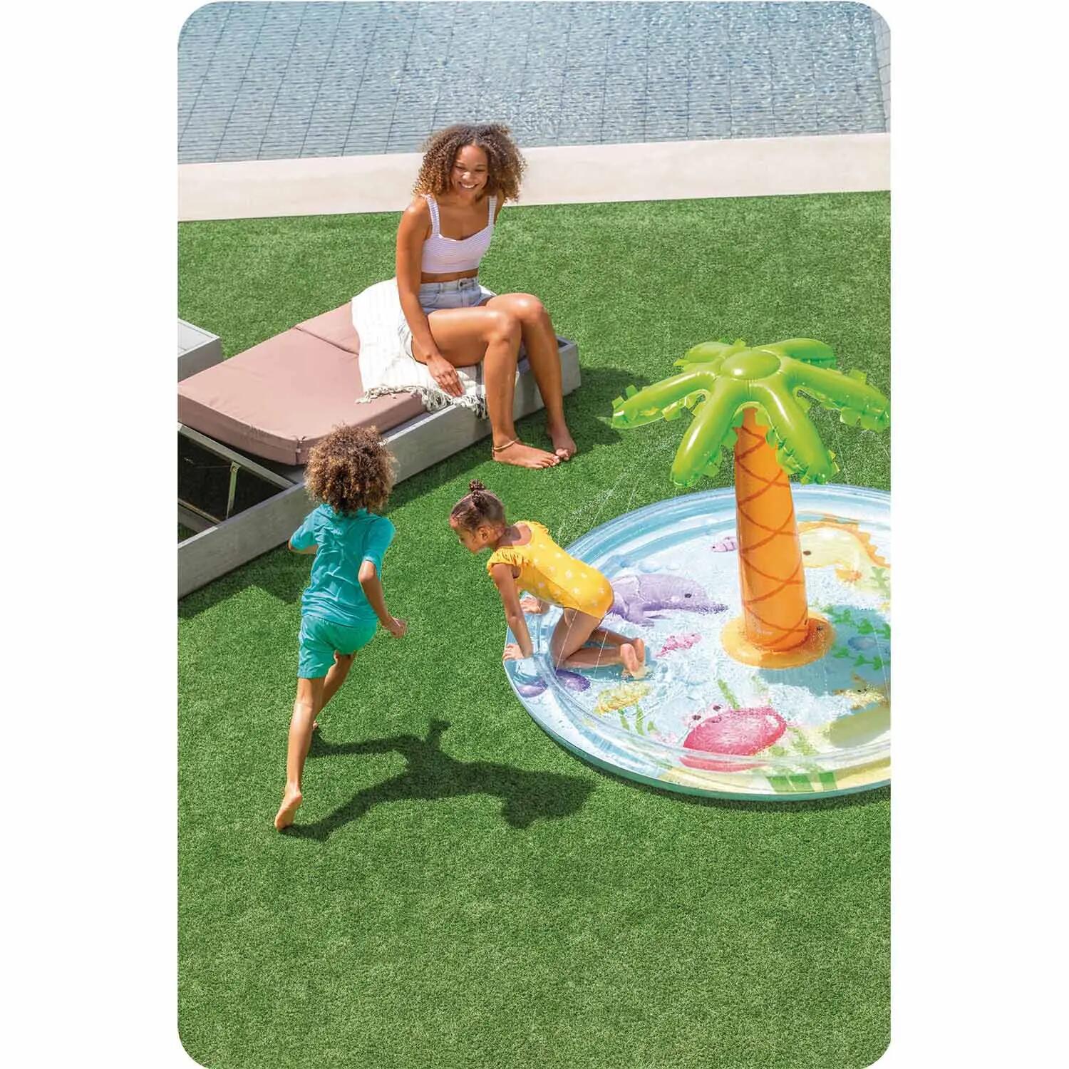 INTEX Piscina infantil hinchable Spray Palmera con rociador de agua 8/8
