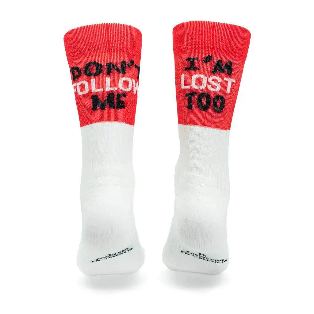 CALCETINES "DON'T FOLLOW ME" de Running - Rojo 4/5