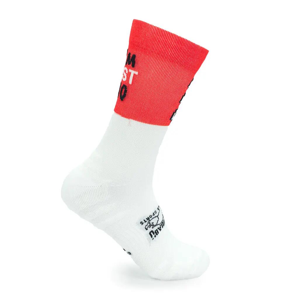 CALCETINES "DON'T FOLLOW ME" de Running - Rojo 2/5