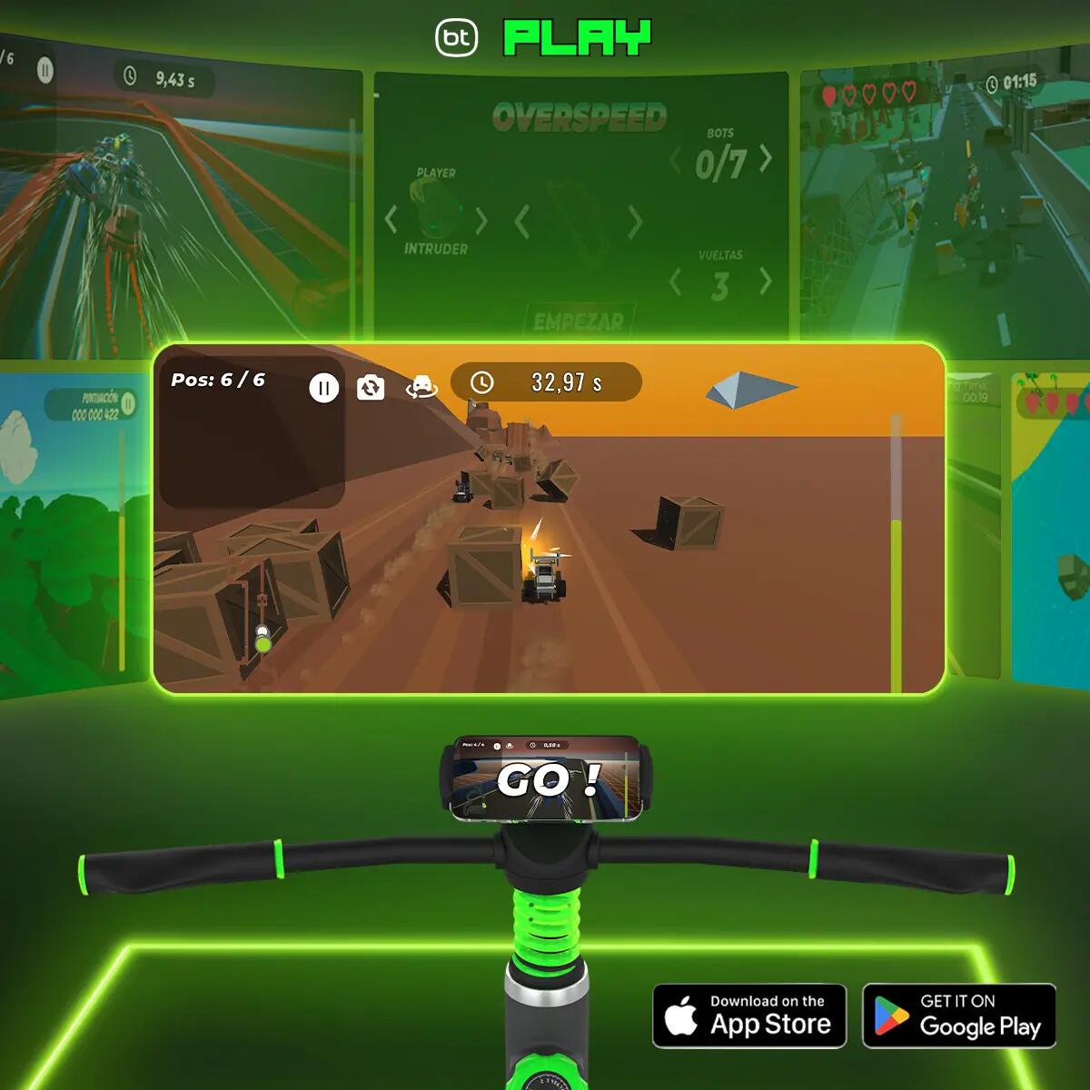 Vélo de Biking Pliable Gaming Bodytone Play Connecté 4/7