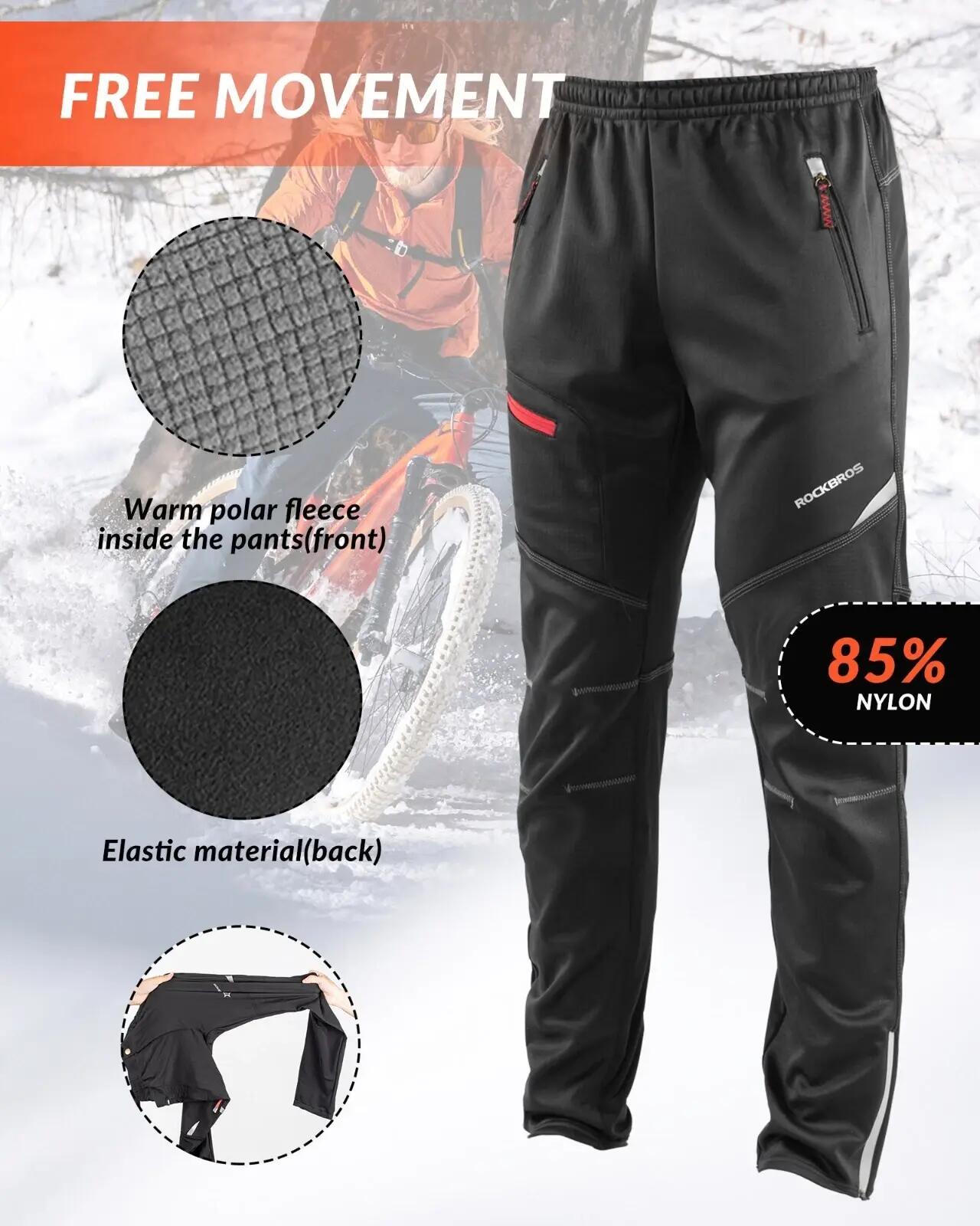 ROCKBROS Winter Radhose Lang Winddicht Fleece 2/7