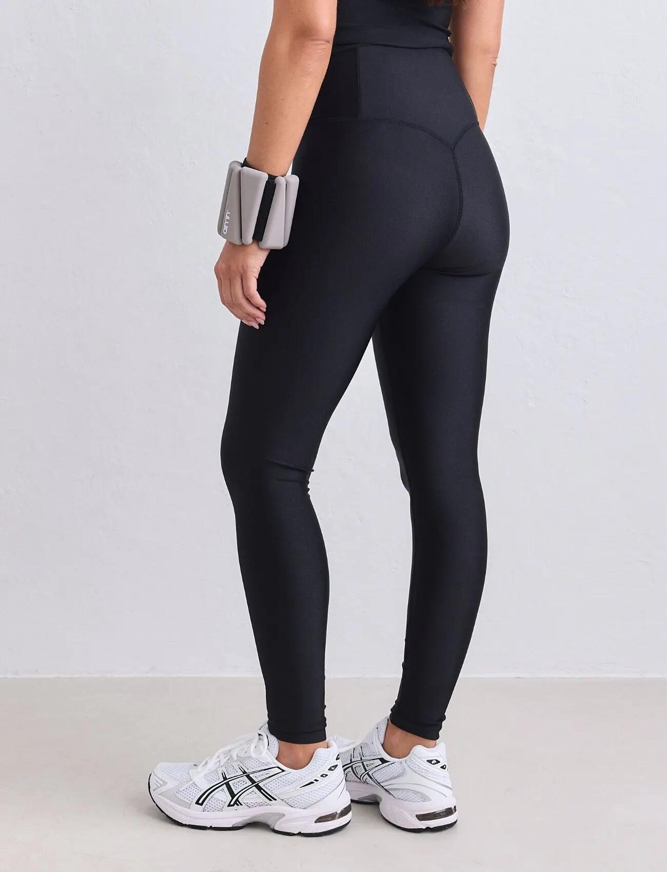 Damskie legginsy z wysokim stanem Shimmer czarne 2/7