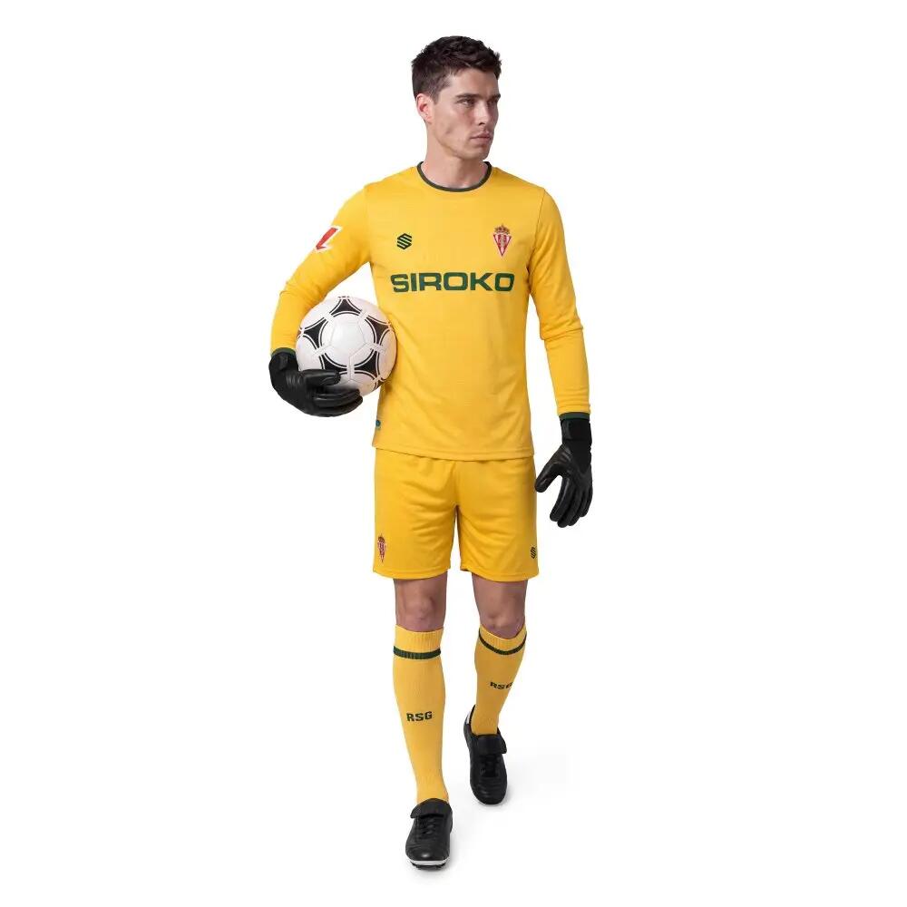 Men ’s official real sporting de gijón shorts RSG Away Shorts Goalie M Yellow 3/6