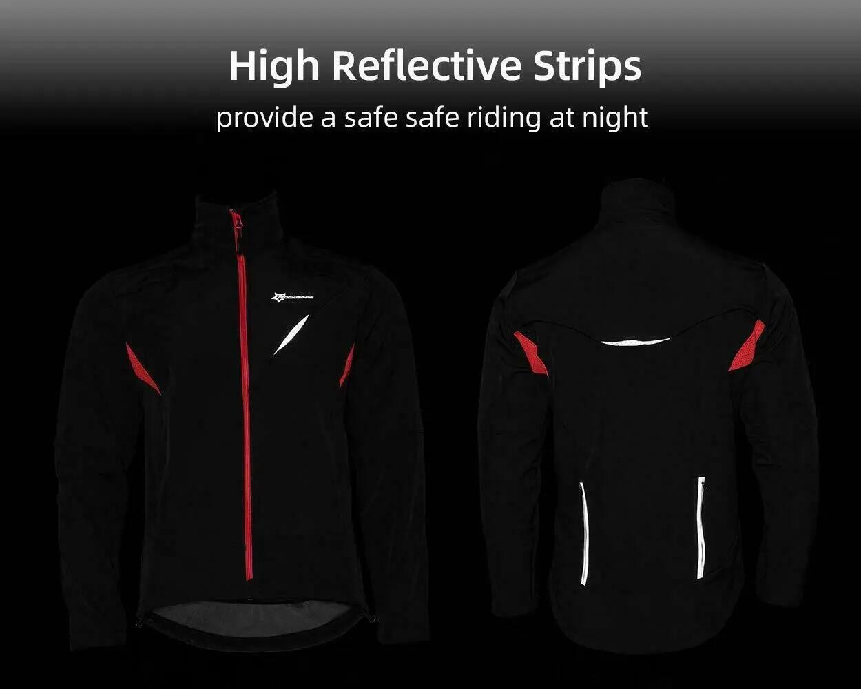ROCKBROS Winter Windjacke Reflektierend Atmungsaktiv 5/7