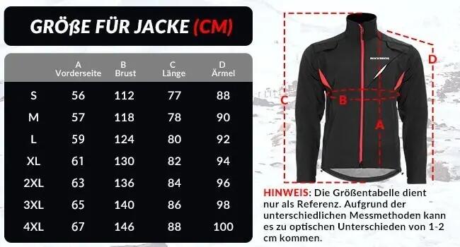 ROCKBROS Winter Windjacke Reflektierend Atmungsaktiv 4/7