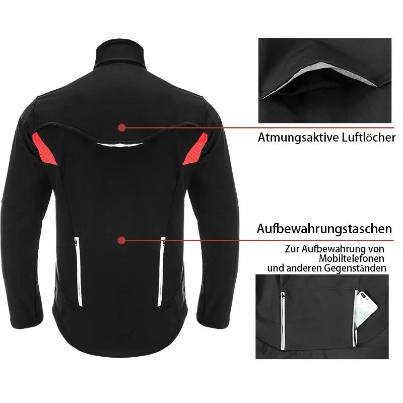 ROCKBROS Winter Windjacke Reflektierend Atmungsaktiv 3/7