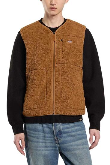 Gilet - Sport - Homme - sans manches, polaire - caramel