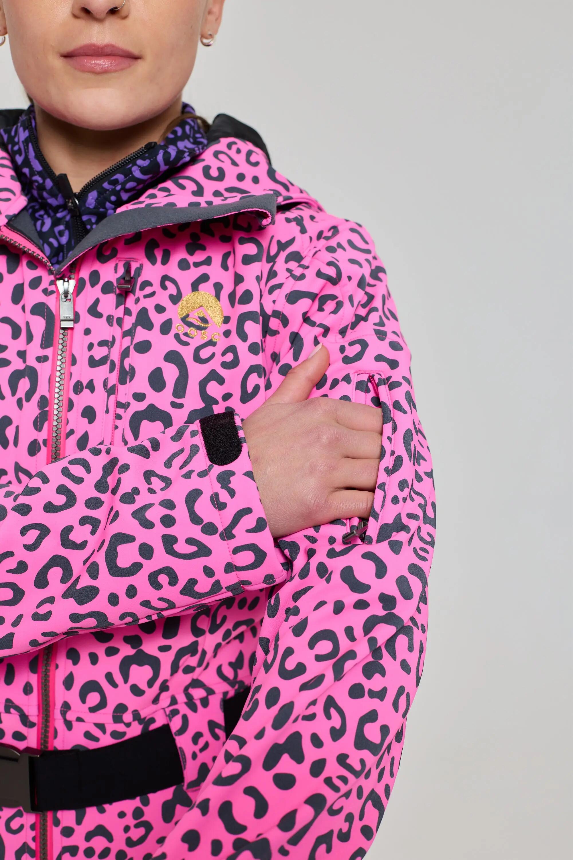 Tuta da sci chic - Stampa leopardata rosa 8/11