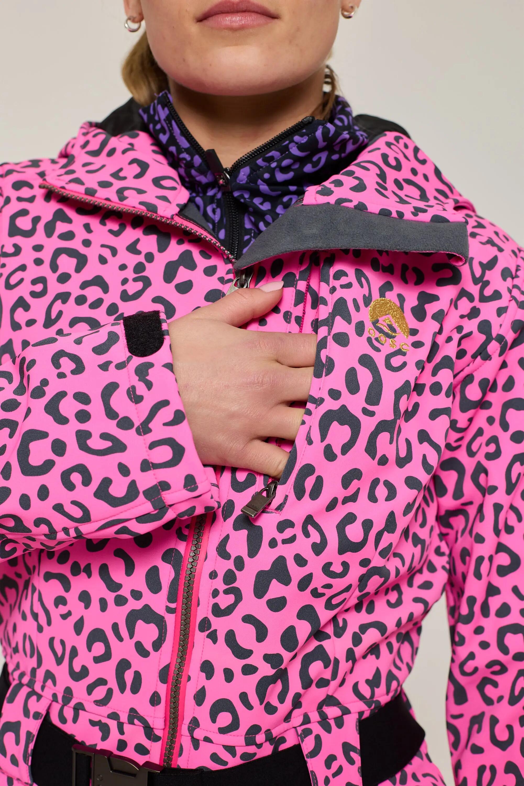 Tuta da sci chic - Stampa leopardata rosa 7/11