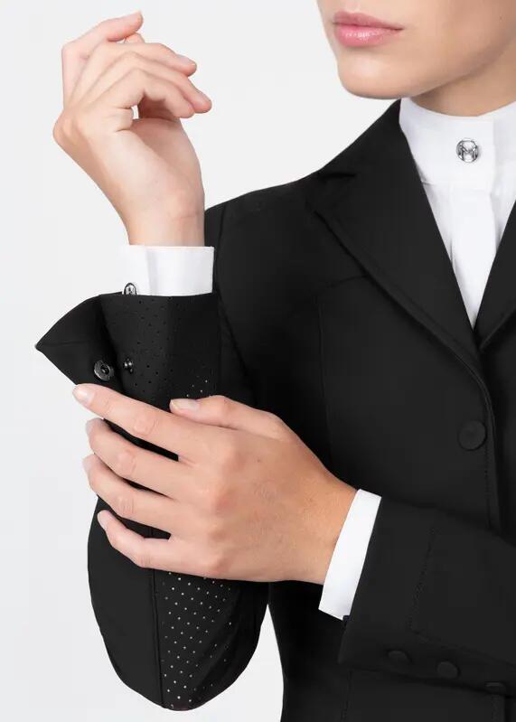 Chaqueta de Concurso Mujer Equitación Maximilian Aura Negro 7/10