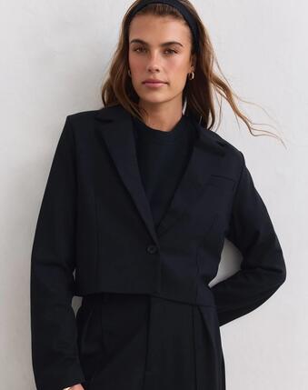 Femme Veste Tailleur Courte Luxe Chocolat
