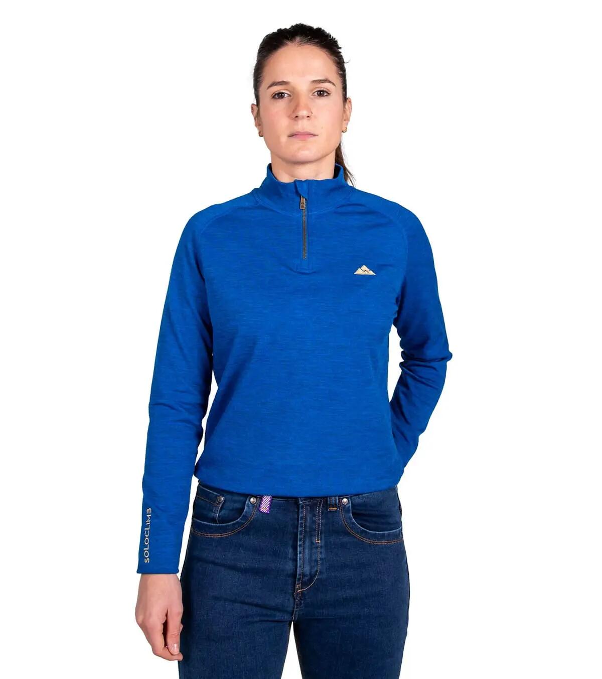 Casaco Polar de Lã Merino para Montanha Merino Rex Unissexo Azul 2/2