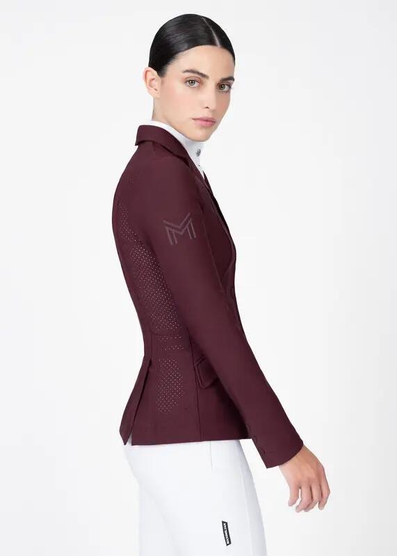 Chaqueta de Concurso Mujer Equitación Maximilian Aura Burdeos 4/10