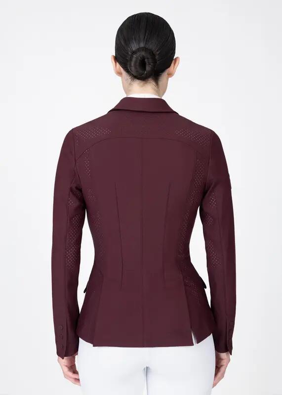 Chaqueta de Concurso Mujer Equitación Maximilian Aura Burdeos 3/10