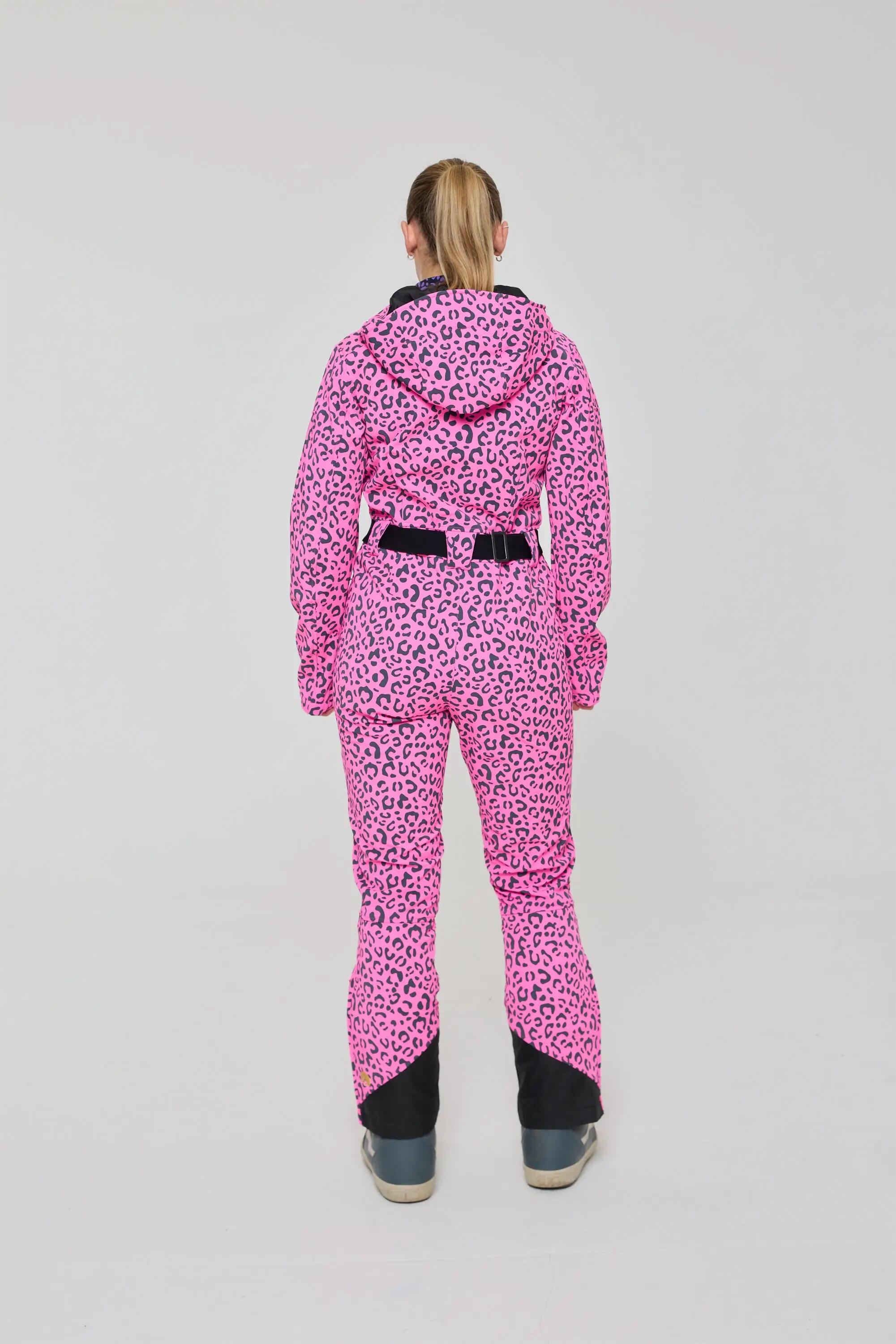 Tuta da sci chic - Stampa leopardata rosa 2/11