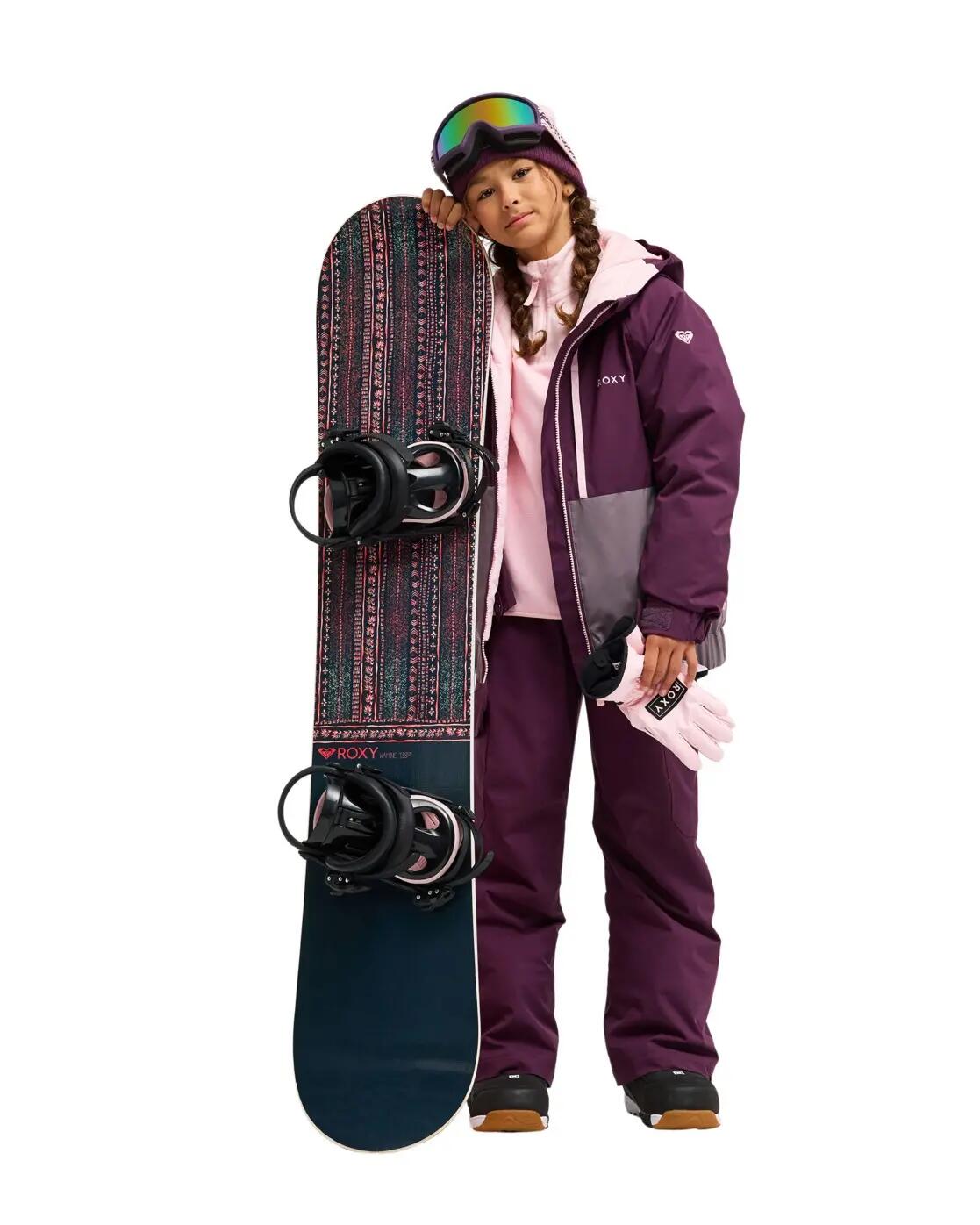 Pantalon de snow technique BANKY ICE 10K Violet Fille 3/4