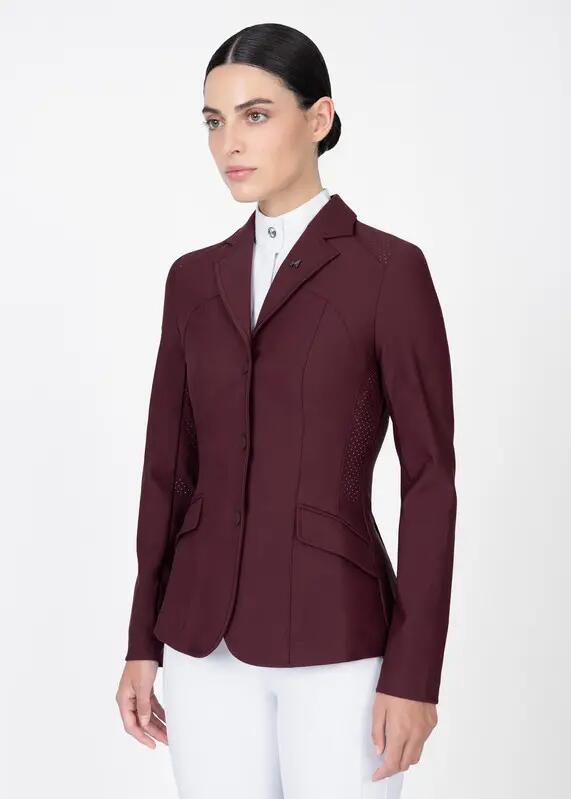 Chaqueta de Concurso Mujer Equitación Maximilian Aura Burdeos 2/10