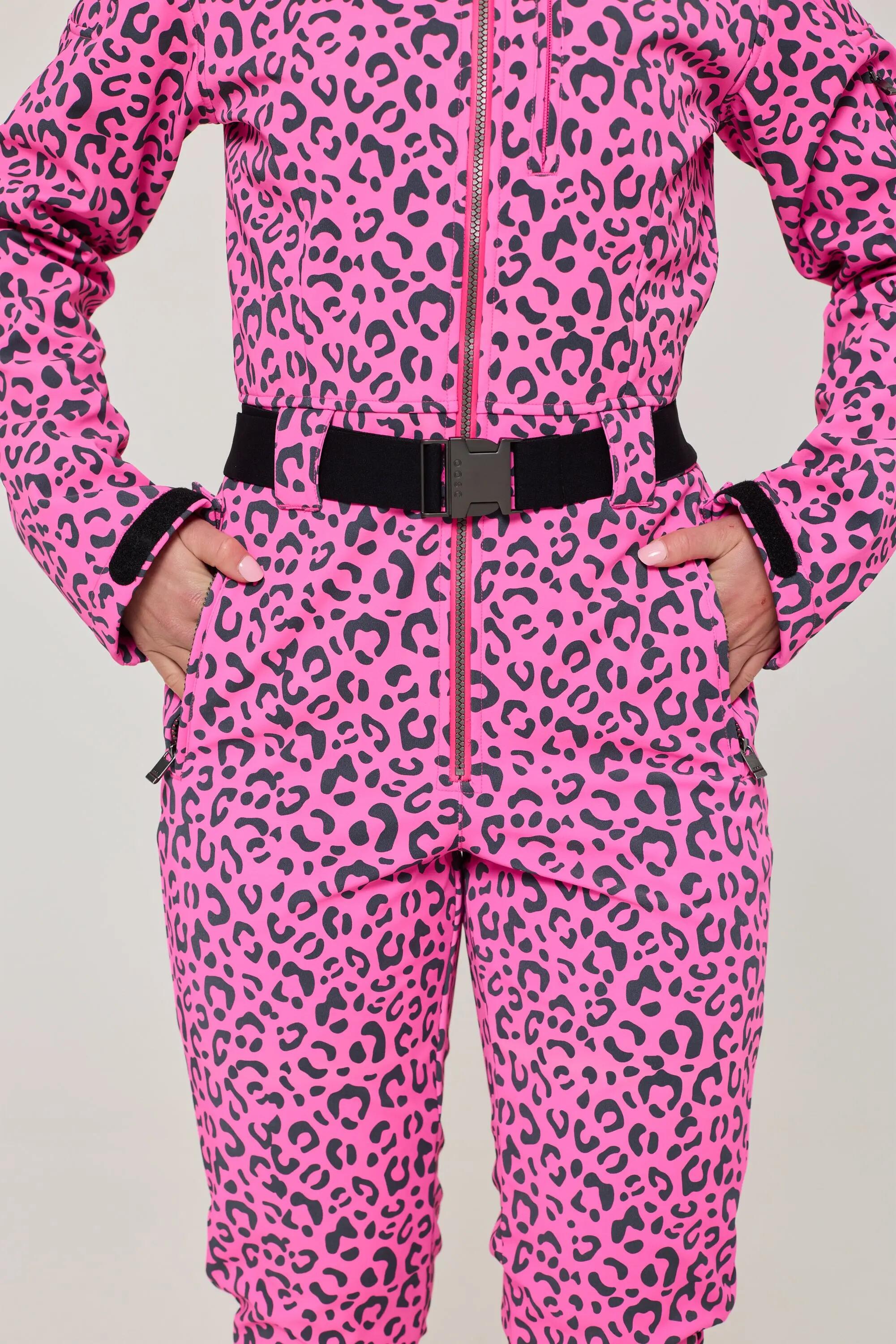 Tuta da sci chic - Stampa leopardata rosa 10/11