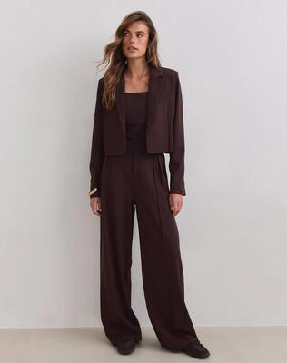 Dames pantalon losvallend luxe crème