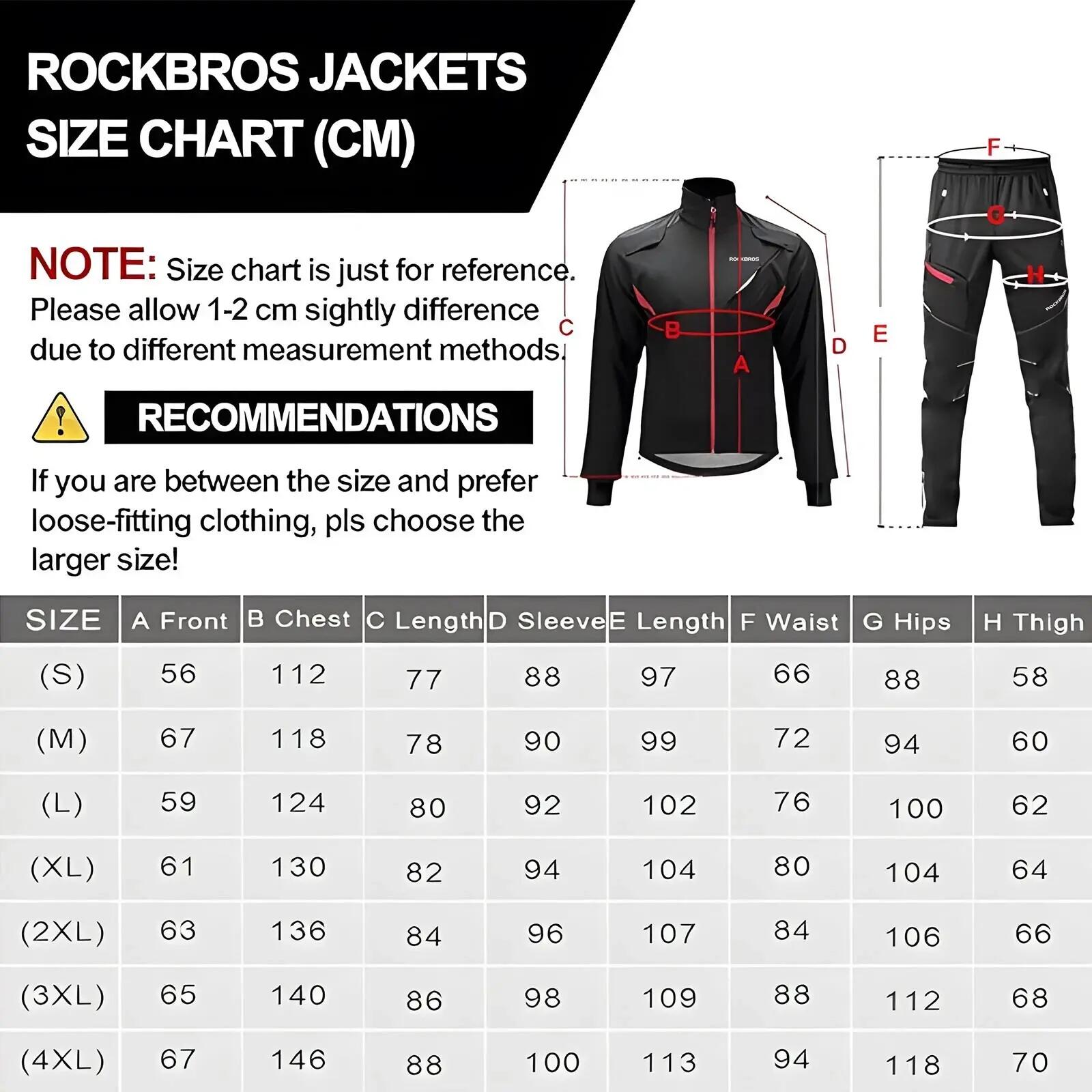 ROCKBROS Warm Sportanzug Zweiteiler Fleece Winddicht 7/7