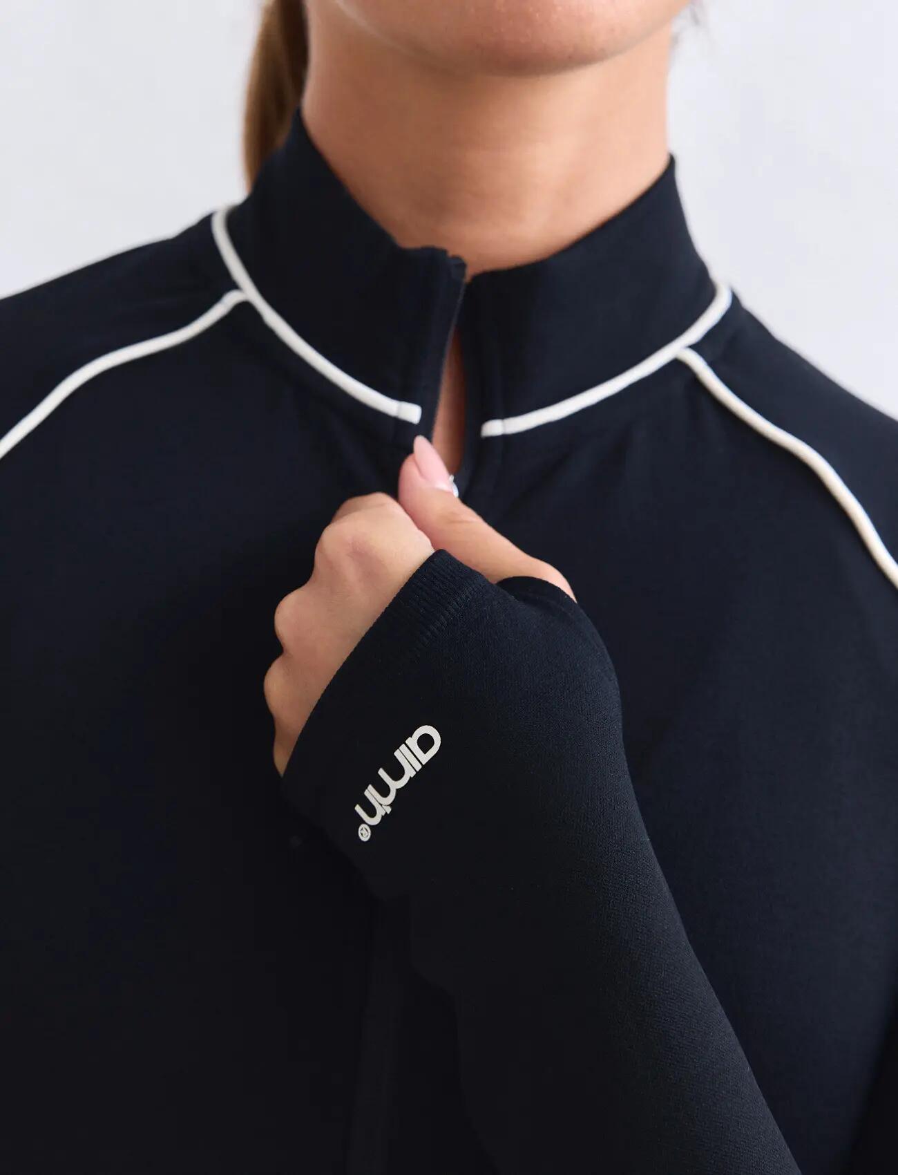 Femme Veste Sans Coutures Zippée Contrastée Shape Noir 6/7