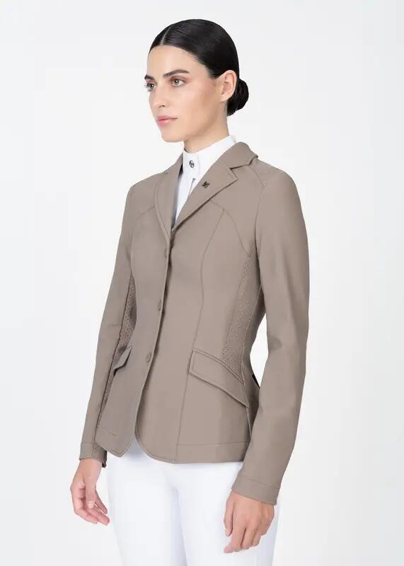 Chaqueta de Concurso Mujer Equitación Maximilian Aura Topo 2/10