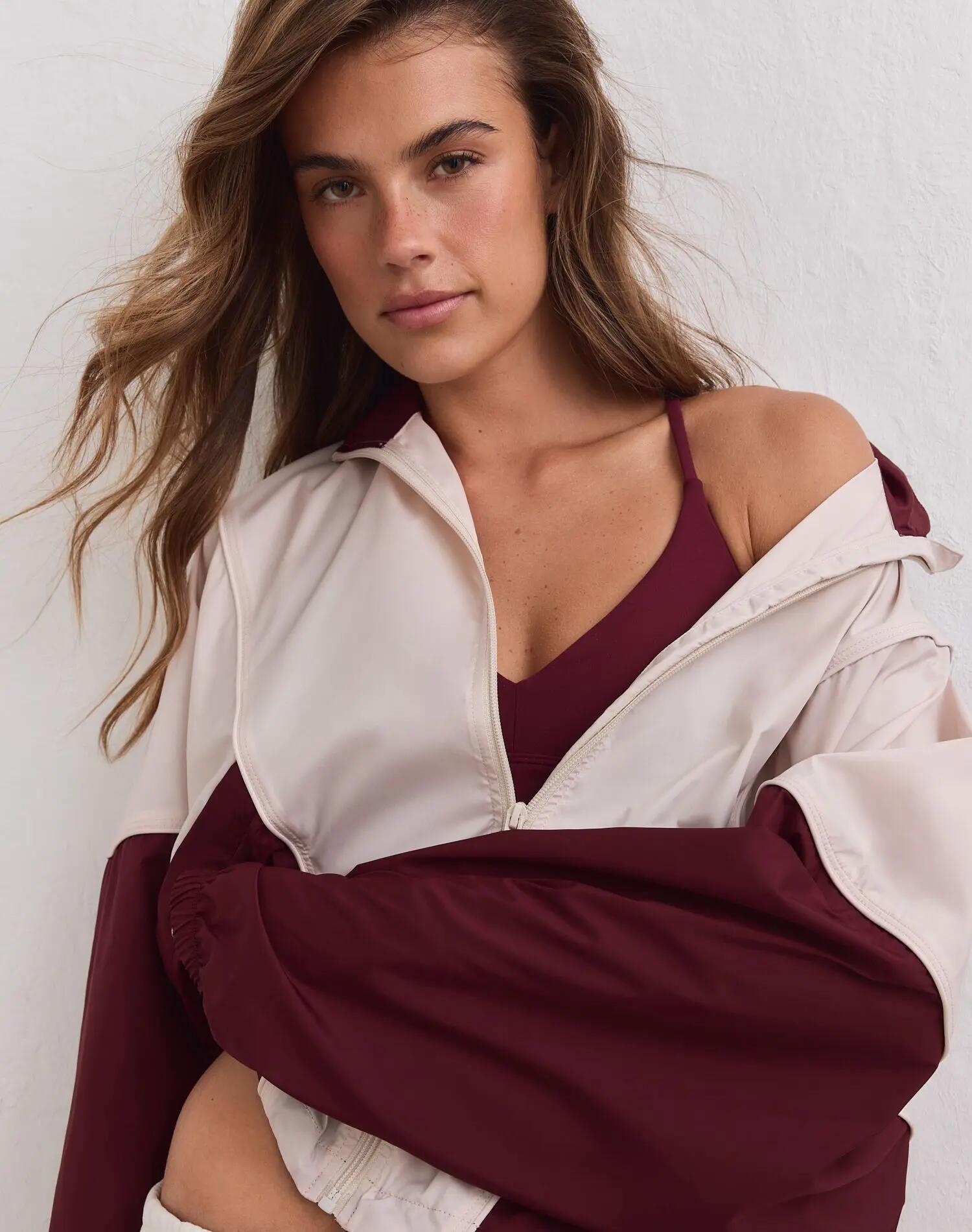 Mujer Chaqueta de Chándal Cortaviento Balance Burdeos 7/7