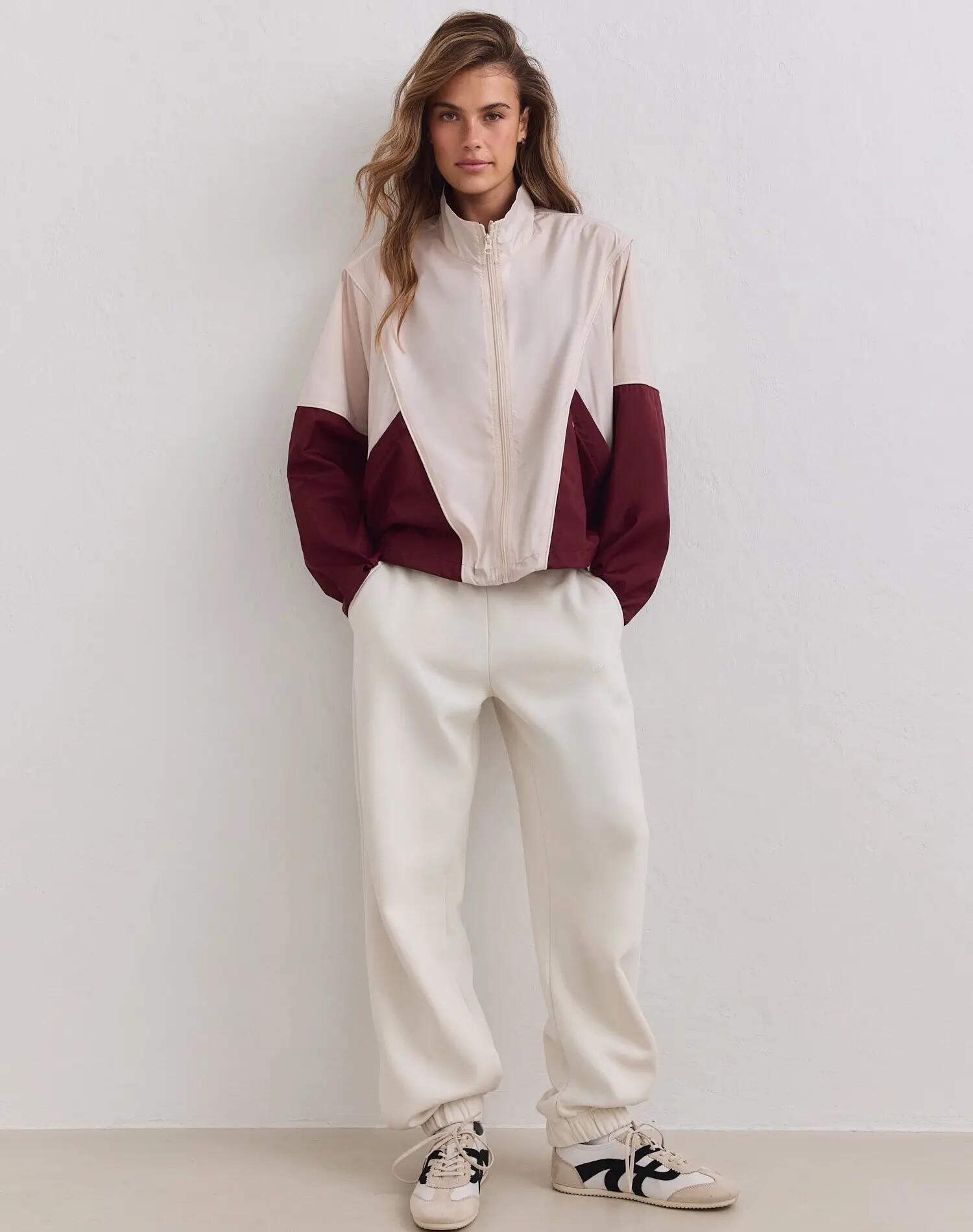 Mujer Chaqueta de Chándal Cortaviento Balance Burdeos 3/7