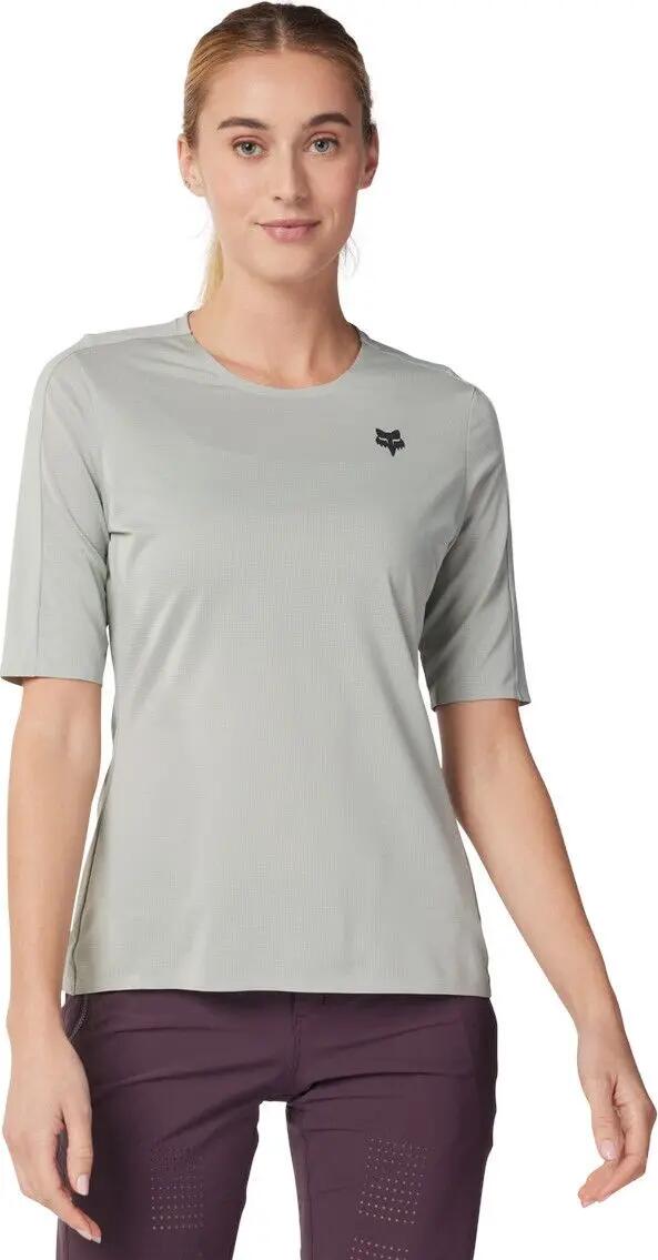 Tricou de damă Fox Lady Flexair Ascent sportiv pentru ciclism, gri