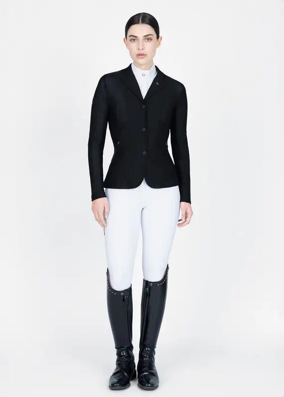 Chaqueta de Concurso Mujer Equitación Maximilian Airflow Negro 8/11