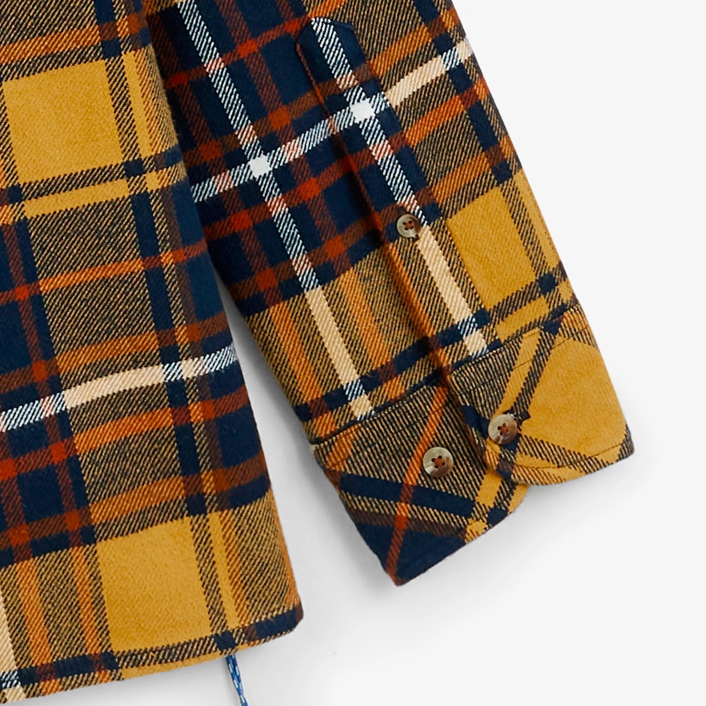 Surchemise chevron carreaux tartan jaune moutarde 4/4