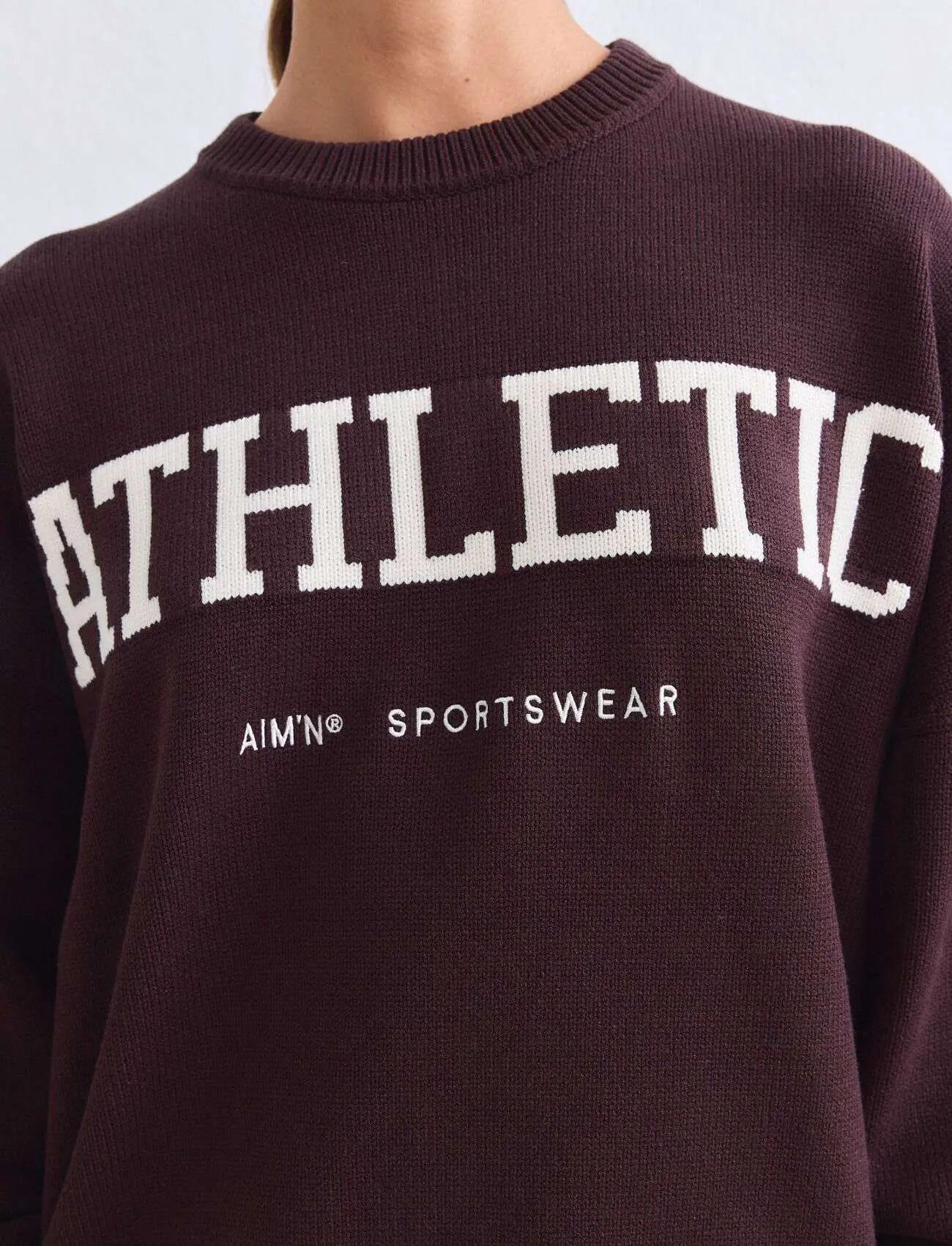 Donna Felpa in Maglia Sportiva Cioccolato 7/7