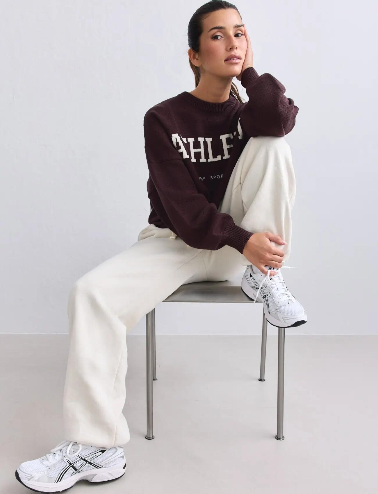 Donna Felpa in Maglia Sportiva Cioccolato 6/7