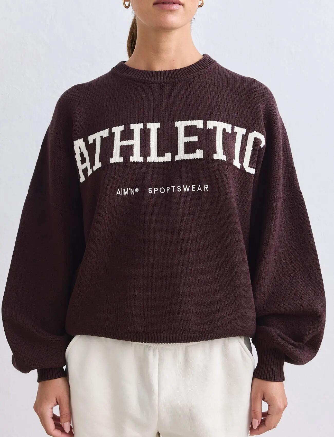 Donna Felpa in Maglia Sportiva Cioccolato 2/7