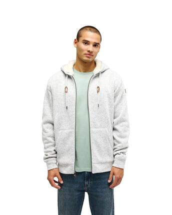 Sweat à capuche Sherpa zippé KELLER SHERPA Gris Homme