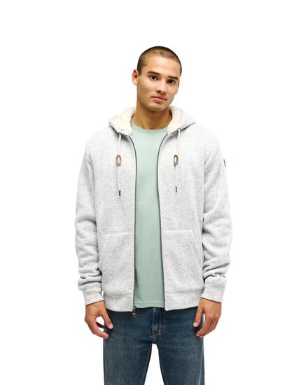 Sweat à capuche Sherpa zippé KELLER SHERPA Gris Homme