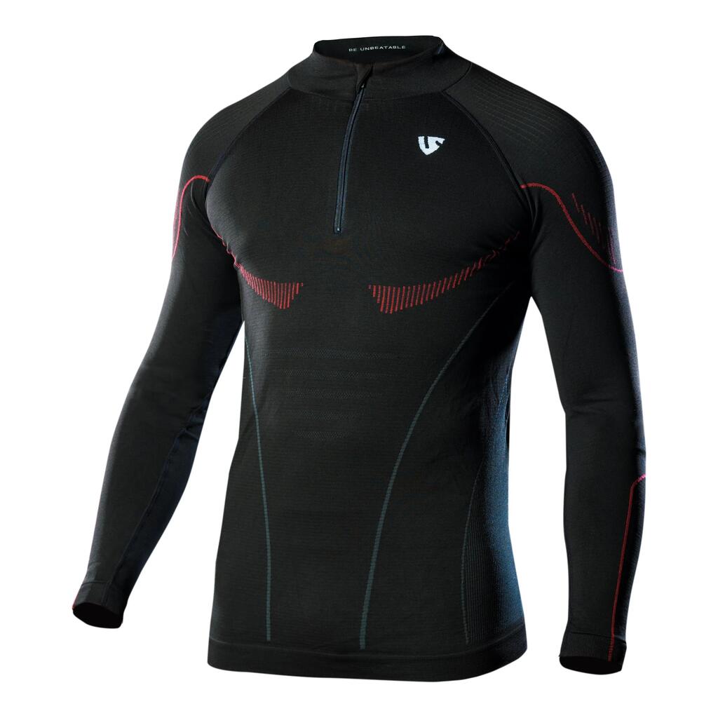 Men's Hero Long Sleeve Zip Warm Technical Jersey - Black