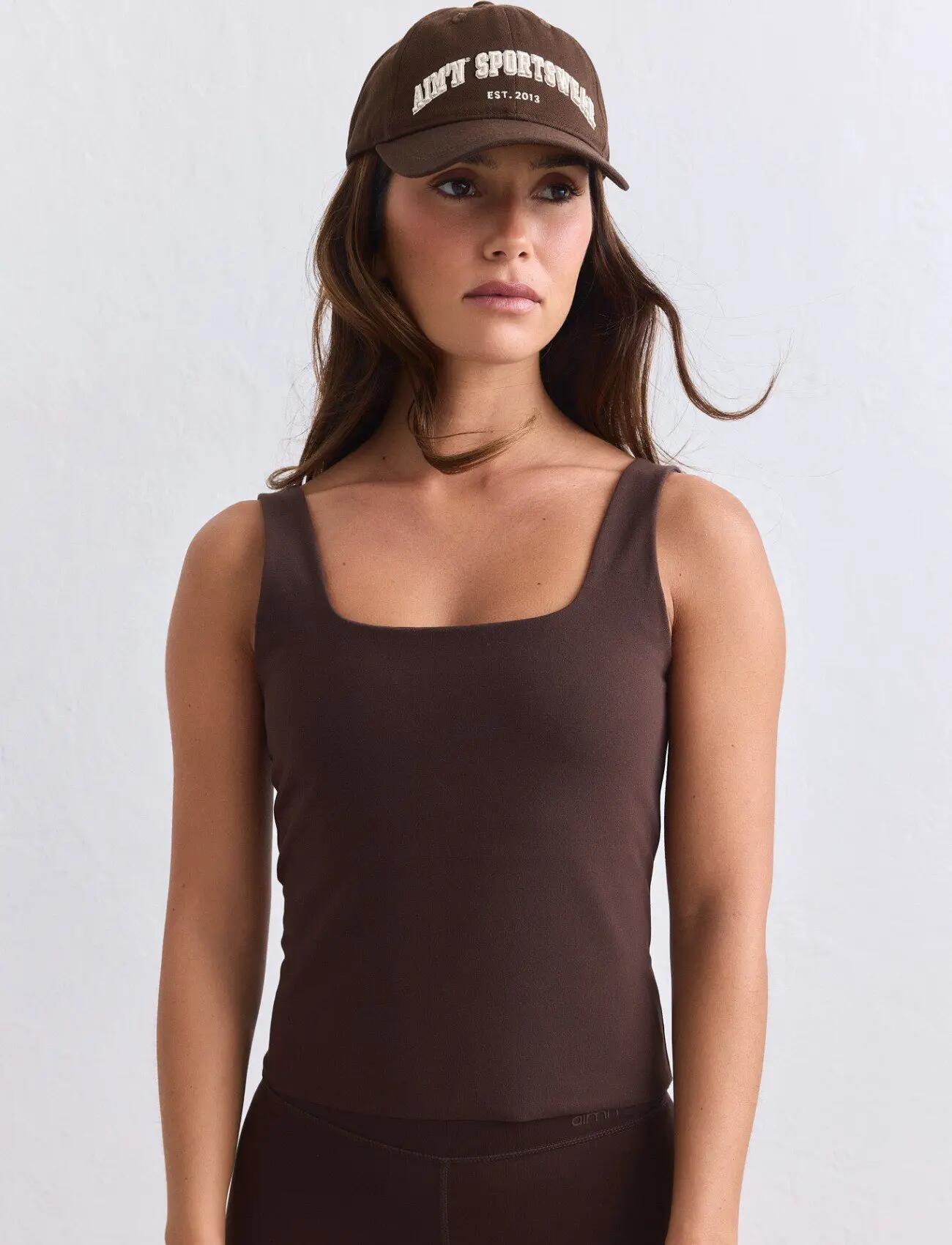 Camiseta Mujer Second Skin Evacua Sudor Copas Extraíbles Sense Chocolate 2/7
