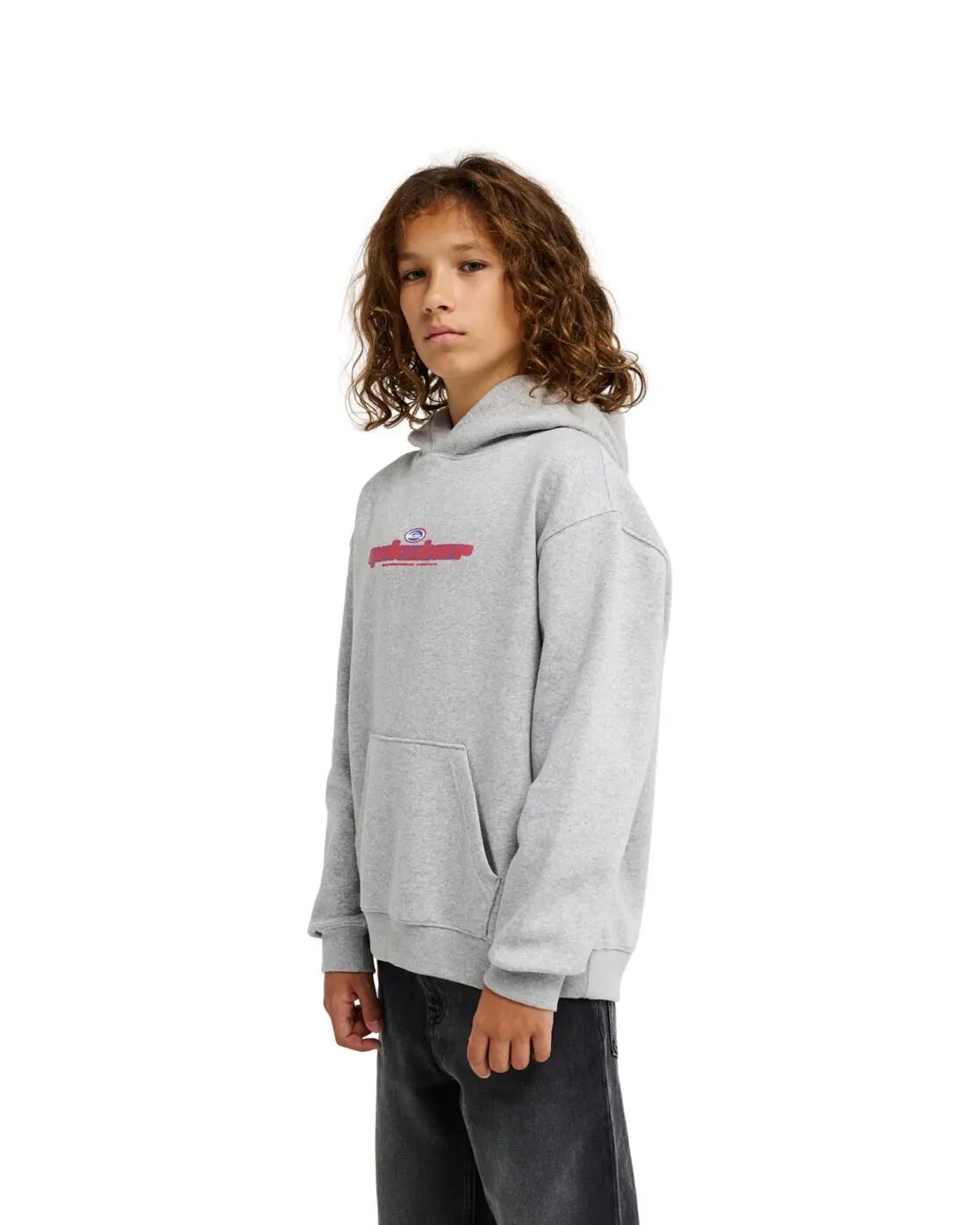 Sudadera oversize con capucha GRAPHIC Gris Niño 3/4
