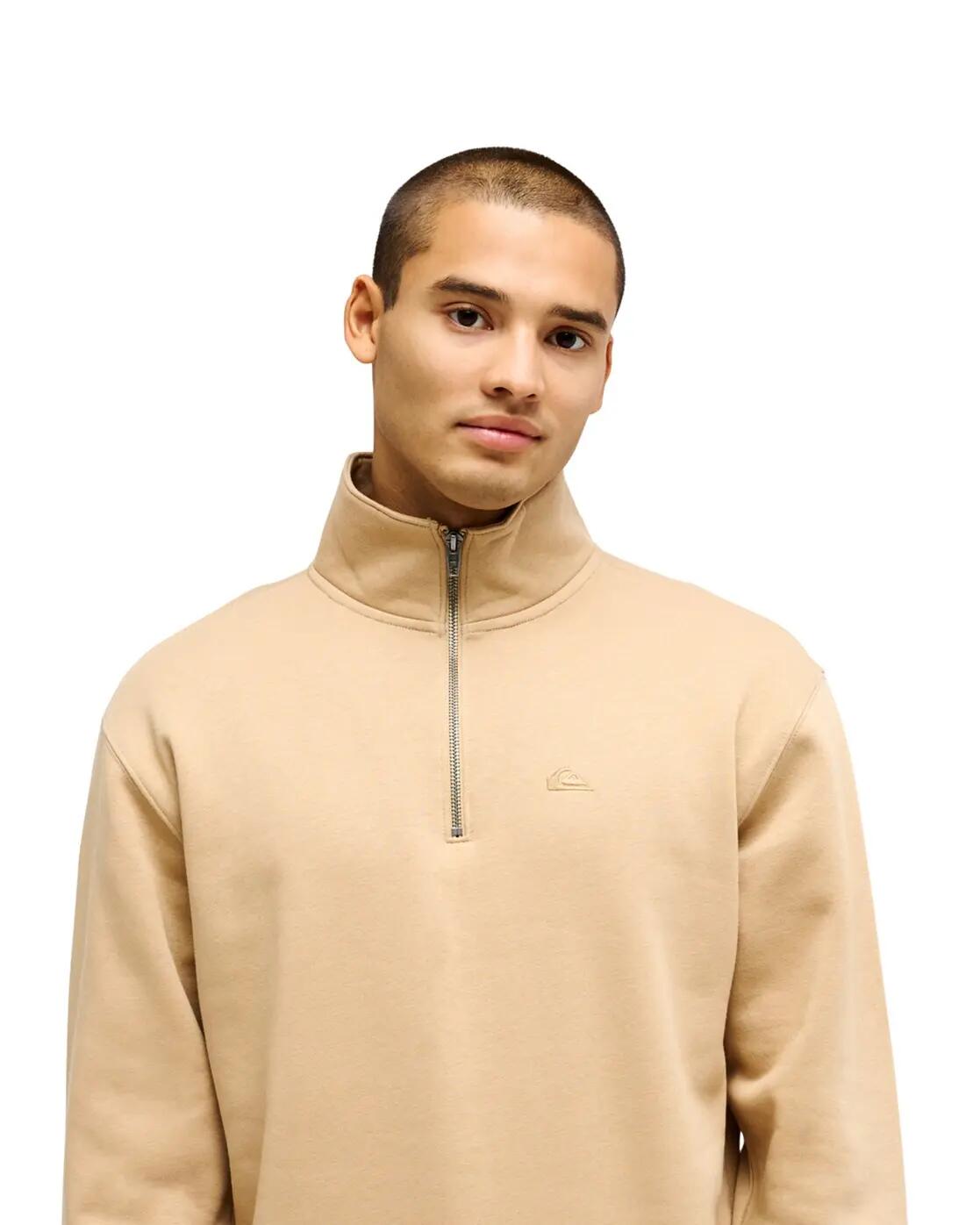 Sudadera con media cremallera SALT WATER QUARTER Beige Hombre 4/4