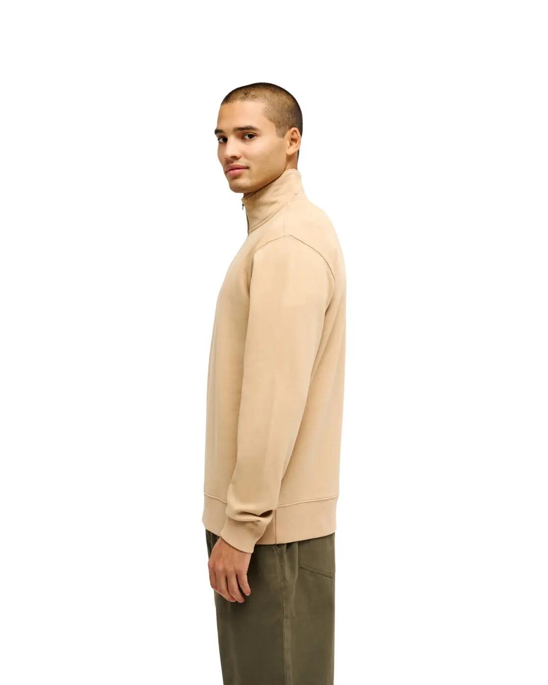 Sudadera con media cremallera SALT WATER QUARTER Beige Hombre 3/4