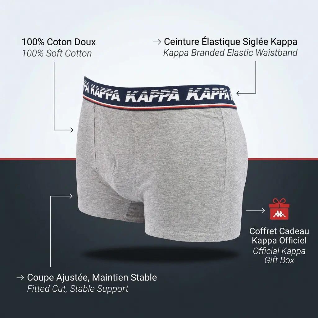 KAPPA Boxershorts Heren Set van 4 - Katoen, Geschenkdoos 5/7